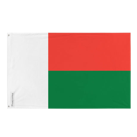Madagascar Flag in Multiple Sizes 100% Polyester Print with Double Hem - Pixelforma