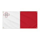 Drapeau malte polyester résistant aux intempéries œillets