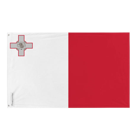 Malta Flag in Multiple Sizes 100% Polyester Print with Double Hem - Pixelforma