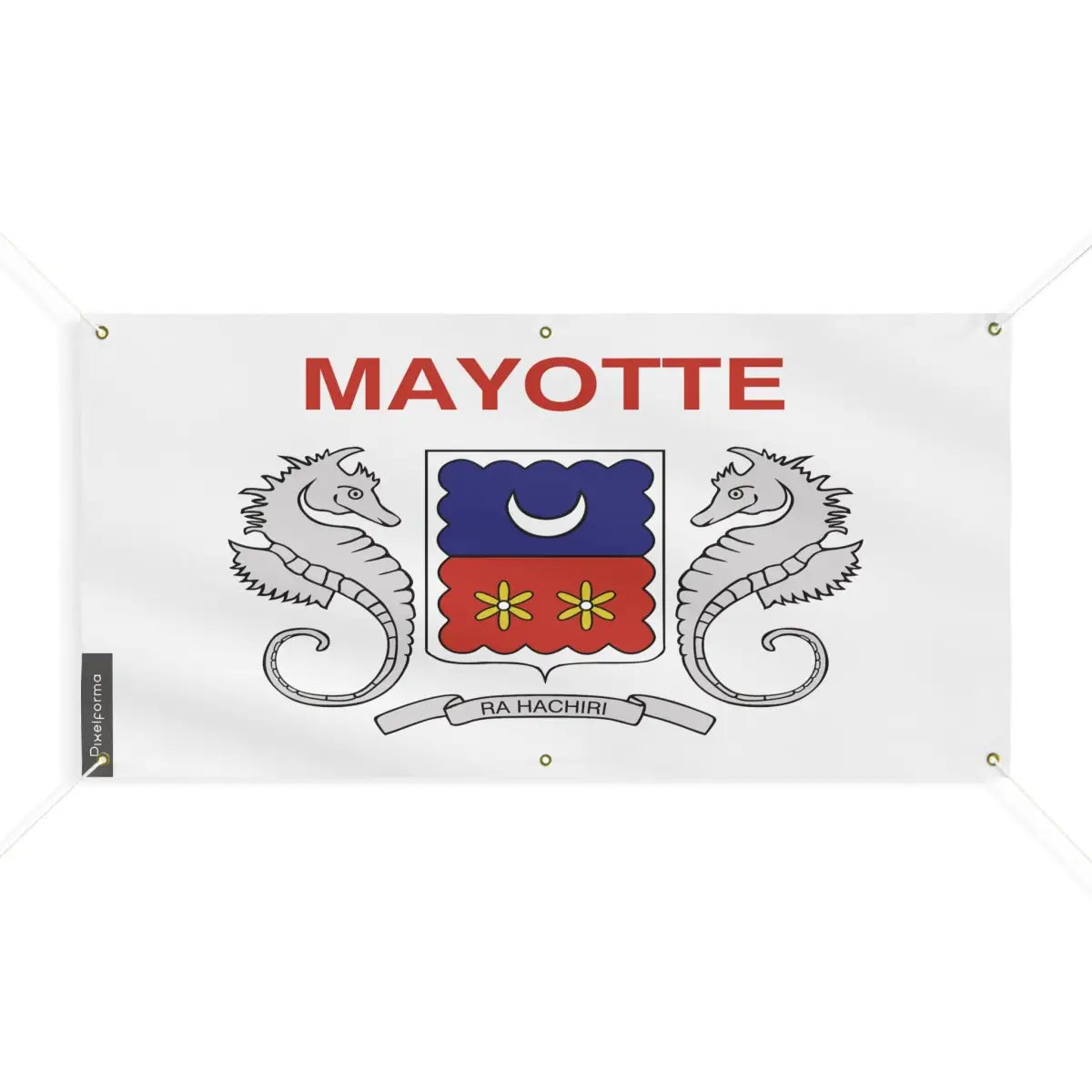 Drapeau de mayotte 6 oeillets en plusieurs tailles (m) - pixelforma