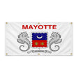 Drapeau mayotte polyester résistant avec œillets robustes