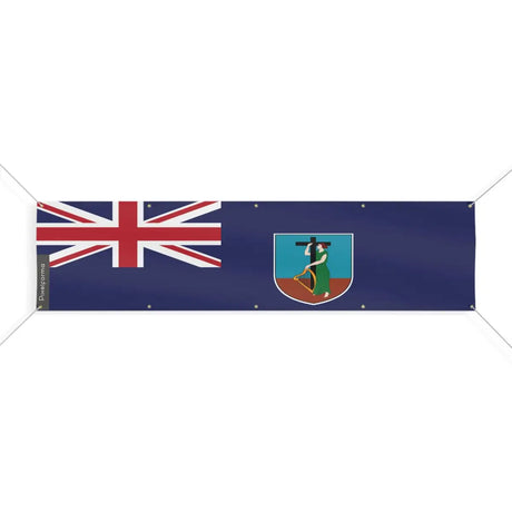 Drapeau de montserrat 10 oeillets en plusieurs tailles (xl) - pixelforma