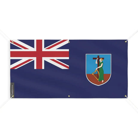 Drapeau de montserrat 6 oeillets en plusieurs tailles (m) - pixelforma