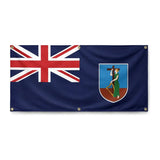Drapeau montserrat polyester résistant pour usage extérieur
