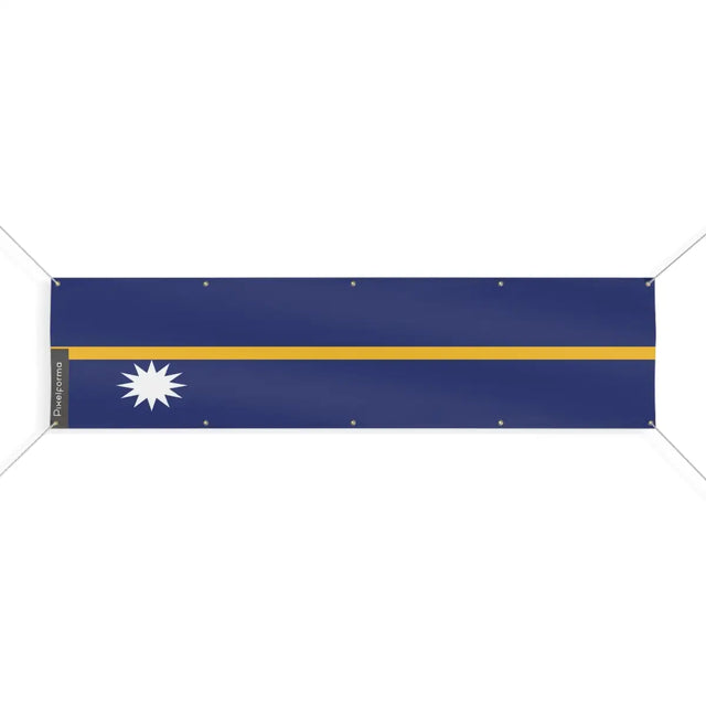 Drapeau de Nauru 10 Oeillets en Plusieurs Tailles (XL) - Pixelforma 