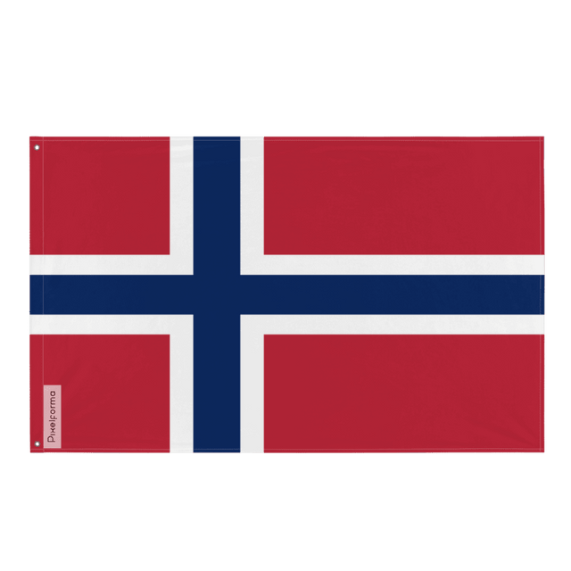 Drapeau de Norvège en plusieurs tailles 100 % polyester Imprimer avec Double ourlet - Pixelforma