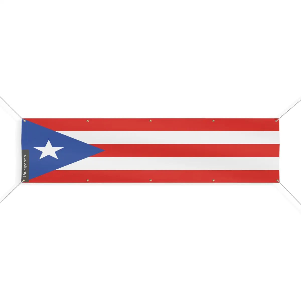 Drapeau de Porto Rico 10 Oeillets en Plusieurs Tailles (XL) - Pixelforma 