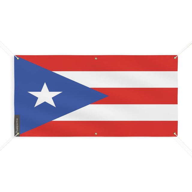 Drapeau de Porto Rico 6 Oeillets en plusieurs tailles - Pixelforma