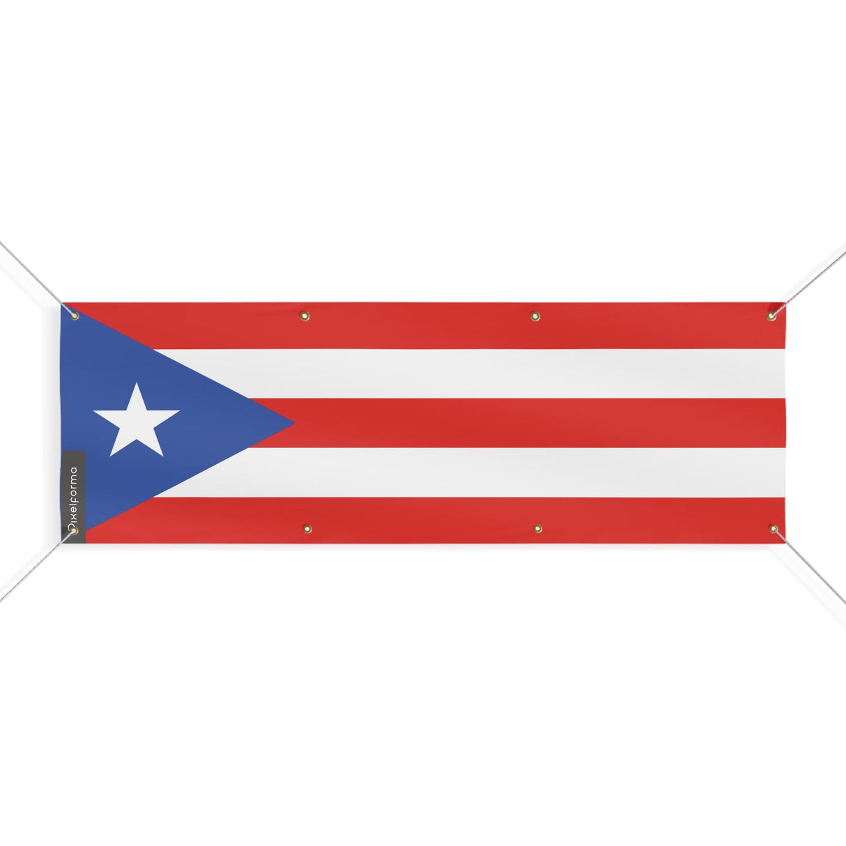 Drapeau de Porto Rico 8 Oeillets en plusieurs tailles - Pixelforma