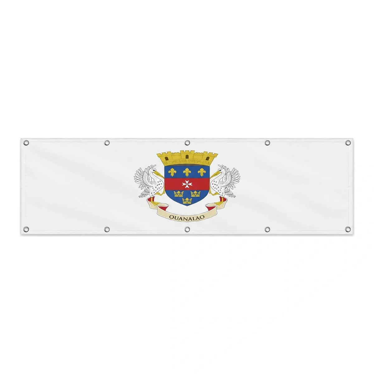 Drapeau de Saint-Barthélemy grand format XL en polyester avec dix œillets