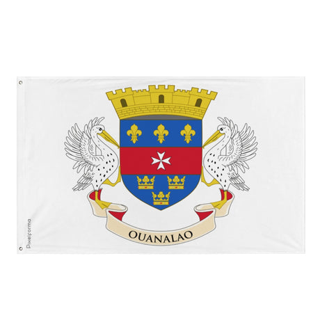 St. Barthelemy Flag in Multiple Sizes 100% Polyester Print with Double Hem - Pixelforma