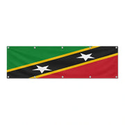Drapeau de Saint-Christophe-et-Niévès grand format XL en polyester avec dix œillets