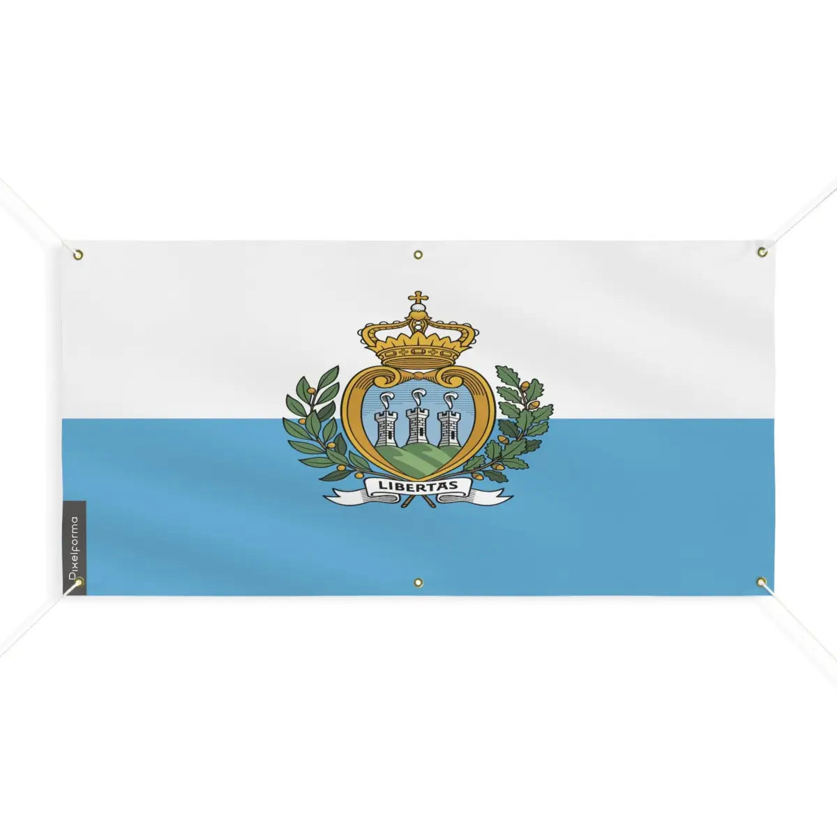 Drapeau de saint-marin 6 oeillets en plusieurs tailles (m) - pixelforma