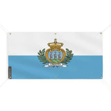 Drapeau de saint-marin 6 oeillets en plusieurs tailles (m) - pixelforma