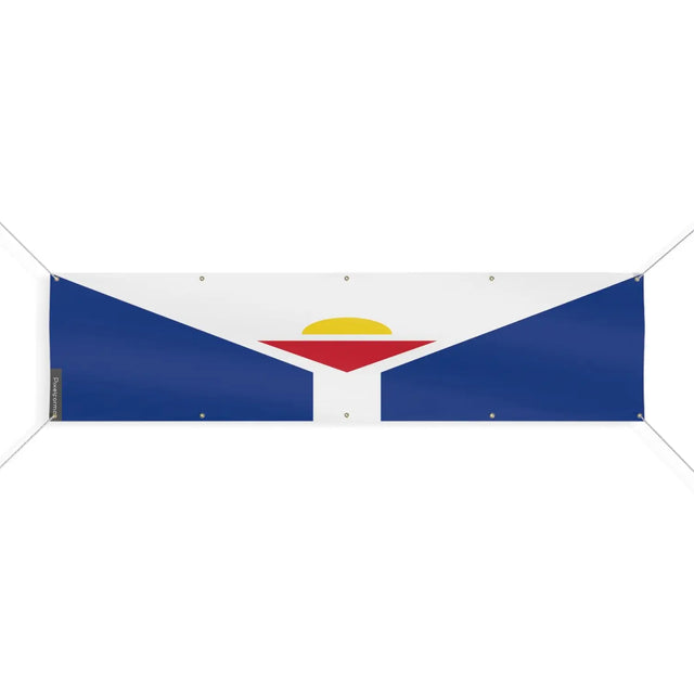 Drapeau de saint-martin 10 oeillets en plusieurs tailles (xl) - pixelforma