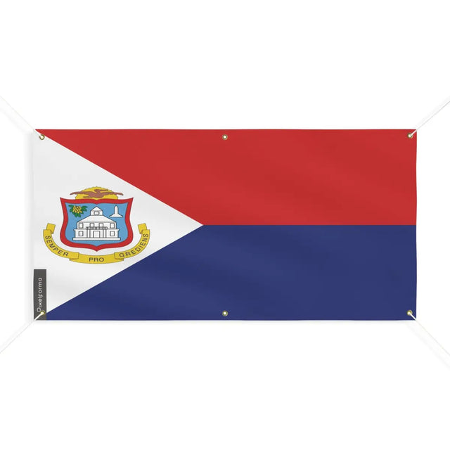 Drapeau de saint-martin 6 oeillets en plusieurs tailles (m) - pixelforma