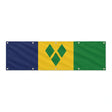Drapeau de Saint-Vincent-et-les-Grenadines grand format XL en polyester avec dix œillets