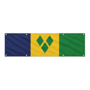 Drapeau de Saint-Vincent-et-les-Grenadines grand format XL en polyester avec dix œillets