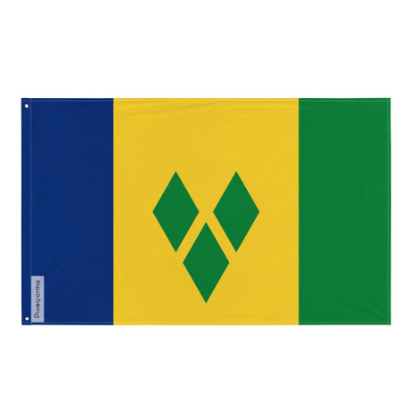 Saint Vincent and the Grenadines Flag in Multiple Sizes 100% Polyester Print with Double Hem - Pixelforma