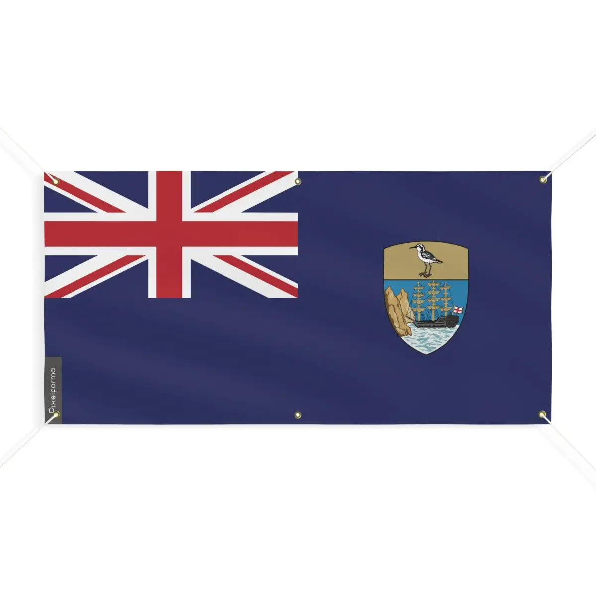 Drapeau de Sainte-Hélène, Ascension et Tristan da Cunha 6 Oeillets en Plusieurs Tailles (M) - Pixelforma 