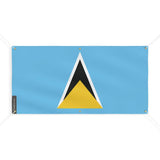 Drapeau de sainte-lucie 6 oeillets en plusieurs tailles (m) - pixelforma