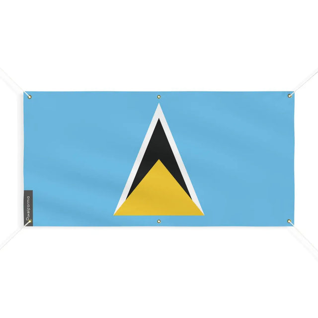 Drapeau de sainte-lucie 6 oeillets en plusieurs tailles (m) - pixelforma