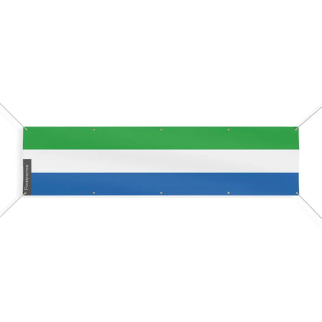 Drapeau de Sierra Leone 10 Oeillets en Plusieurs Tailles (XL) - Pixelforma 