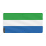 Drapeau de Sierra Leone 6 Oeillets en Plusieurs Tailles (M) - Pixelforma 