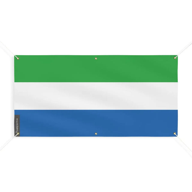 Drapeau de Sierra Leone 6 Oeillets en Plusieurs Tailles (M) - Pixelforma 