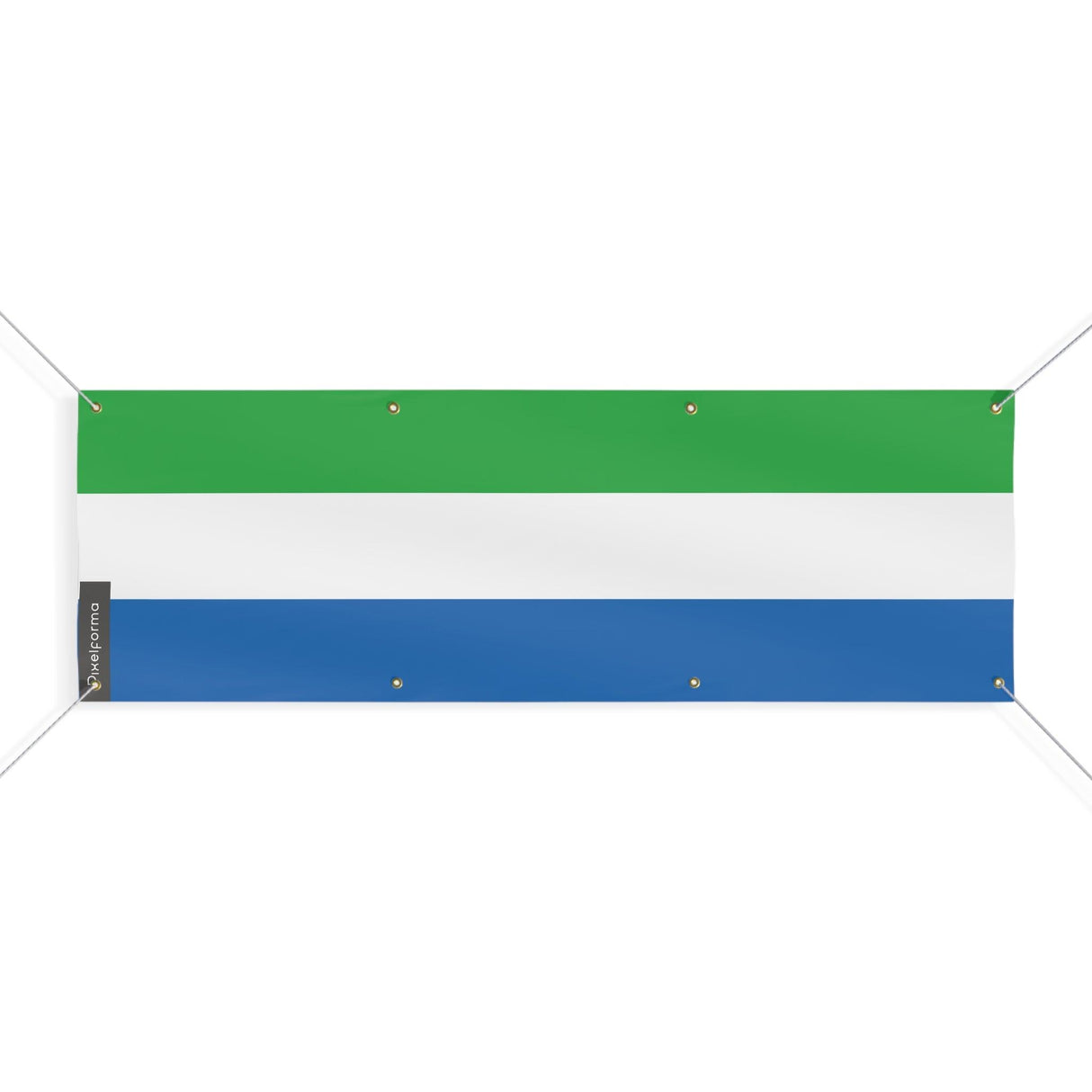 Drapeau de Sierra Leone 8 Oeillets en plusieurs tailles - Pixelforma