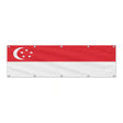 Drapeau de Singapour grand format XL en polyester avec dix œillets