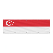 Drapeau de Singapour grand format XL en polyester avec dix œillets