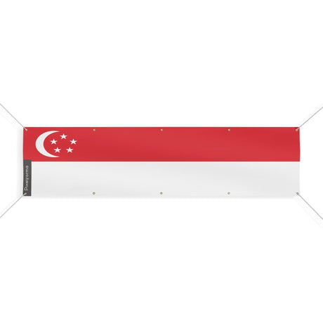 Drapeau de Singapour 10 Oeillets en plusieurs tailles - Pixelforma