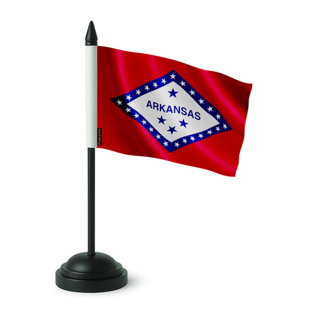 Drapeau de table arkansas en polyester - pixelforma