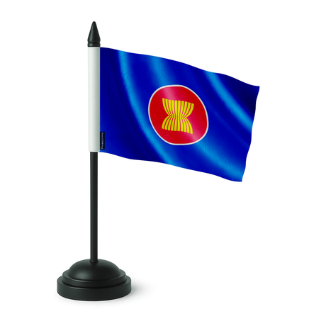 Drapeau de table association des nations de l’asie du sud-est en polyester - pixelforma