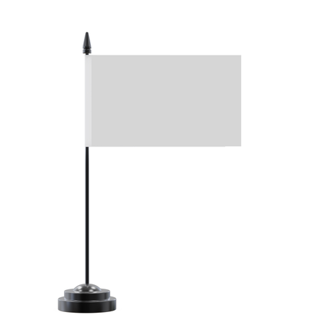 Drapeau de table blanc en polyester - pixelforma