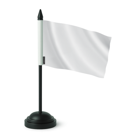 Drapeau de table blanc en polyester - pixelforma