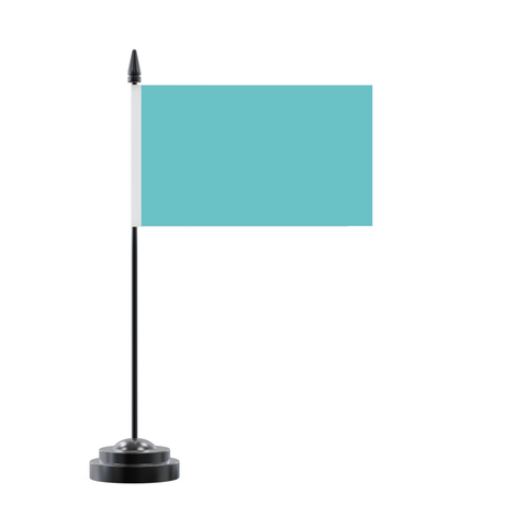 Drapeau de table bleu turquoise clair en polyester - pixelforma