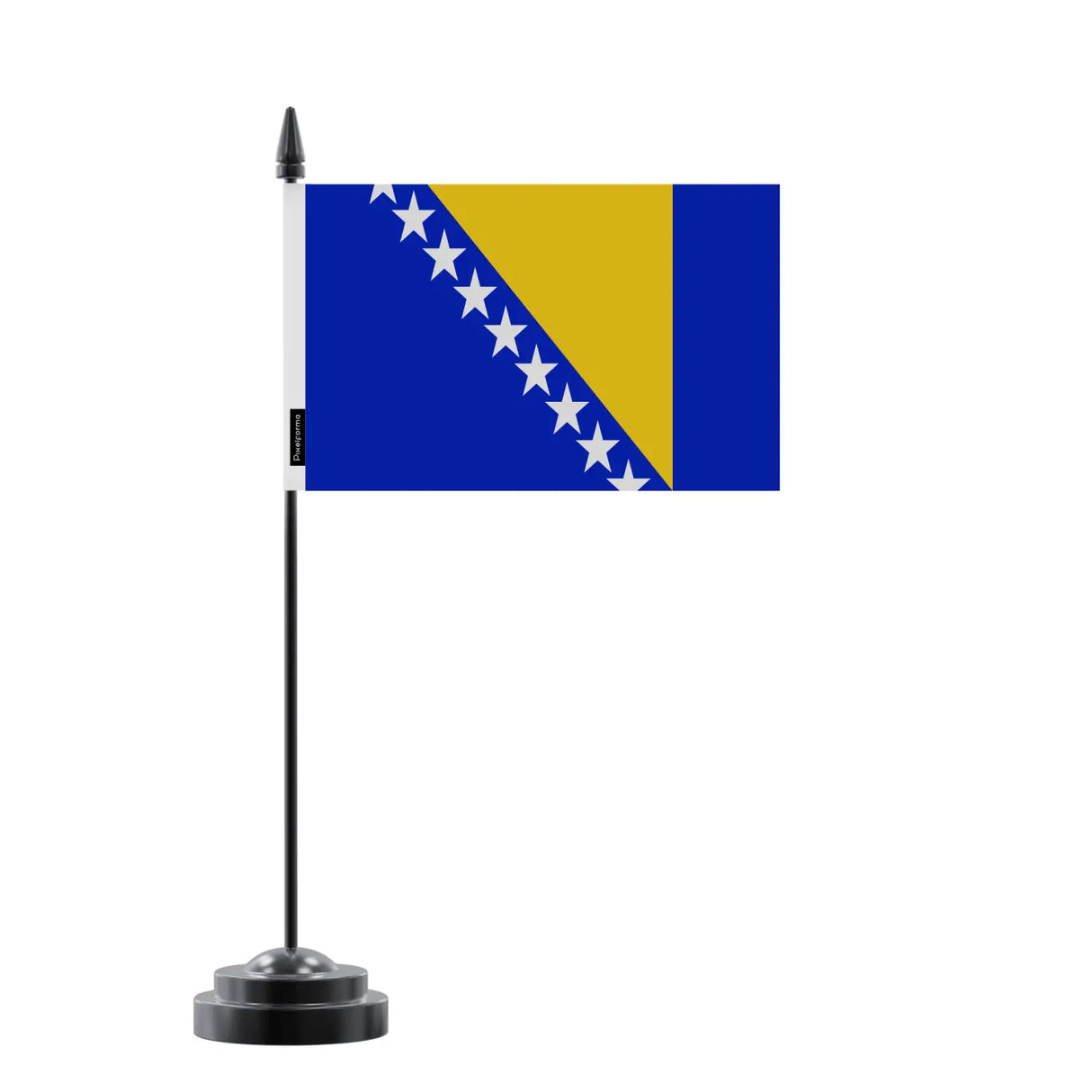 Drapeau de table bosnie-herzégovine en polyester - pixelforma