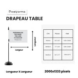 Drapeau de table bulgarie en polyester - pixelforma