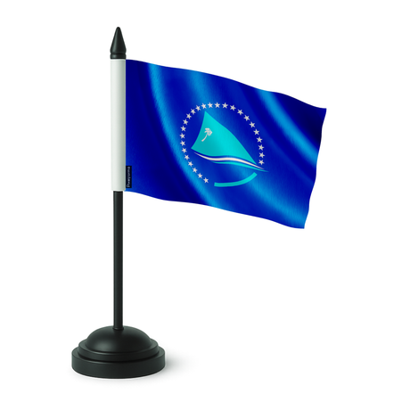 Drapeau de table communauté du pacifique en polyester - pixelforma