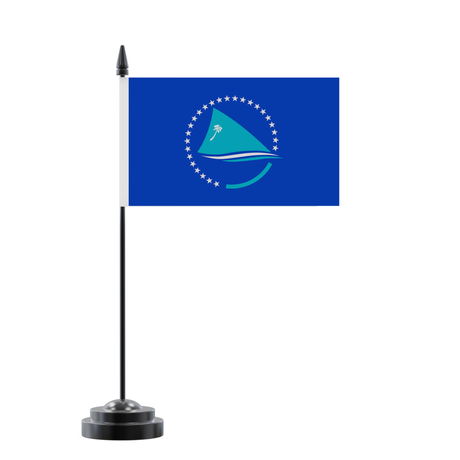 Drapeau de table communauté du pacifique en polyester - pixelforma