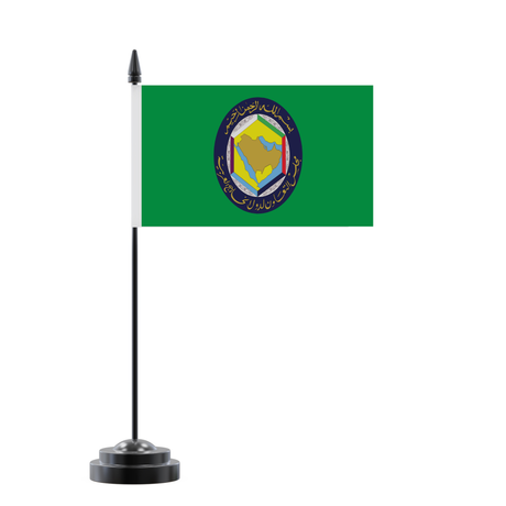 Drapeau de table conseil de coopération du golfe en polyester - pixelforma