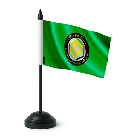Drapeau de table conseil de coopération du golfe en polyester - pixelforma