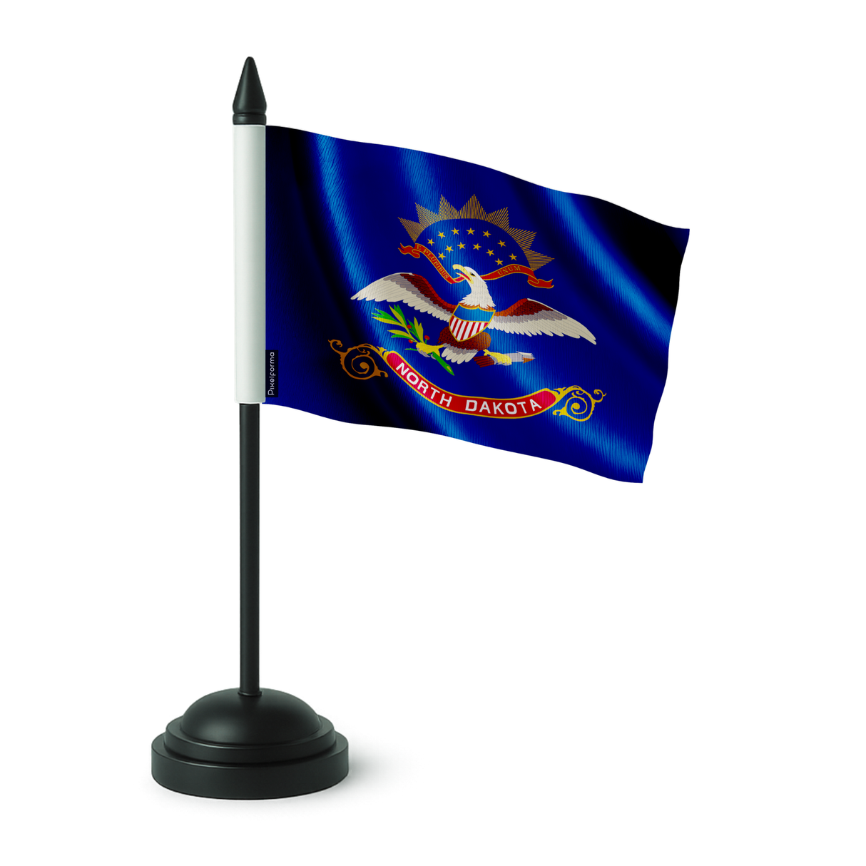 Drapeau de table dakota du nord en polyester - pixelforma