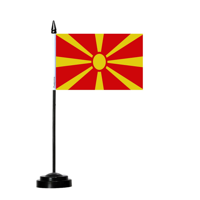 North Macedonia Table Flag - Pixelforma