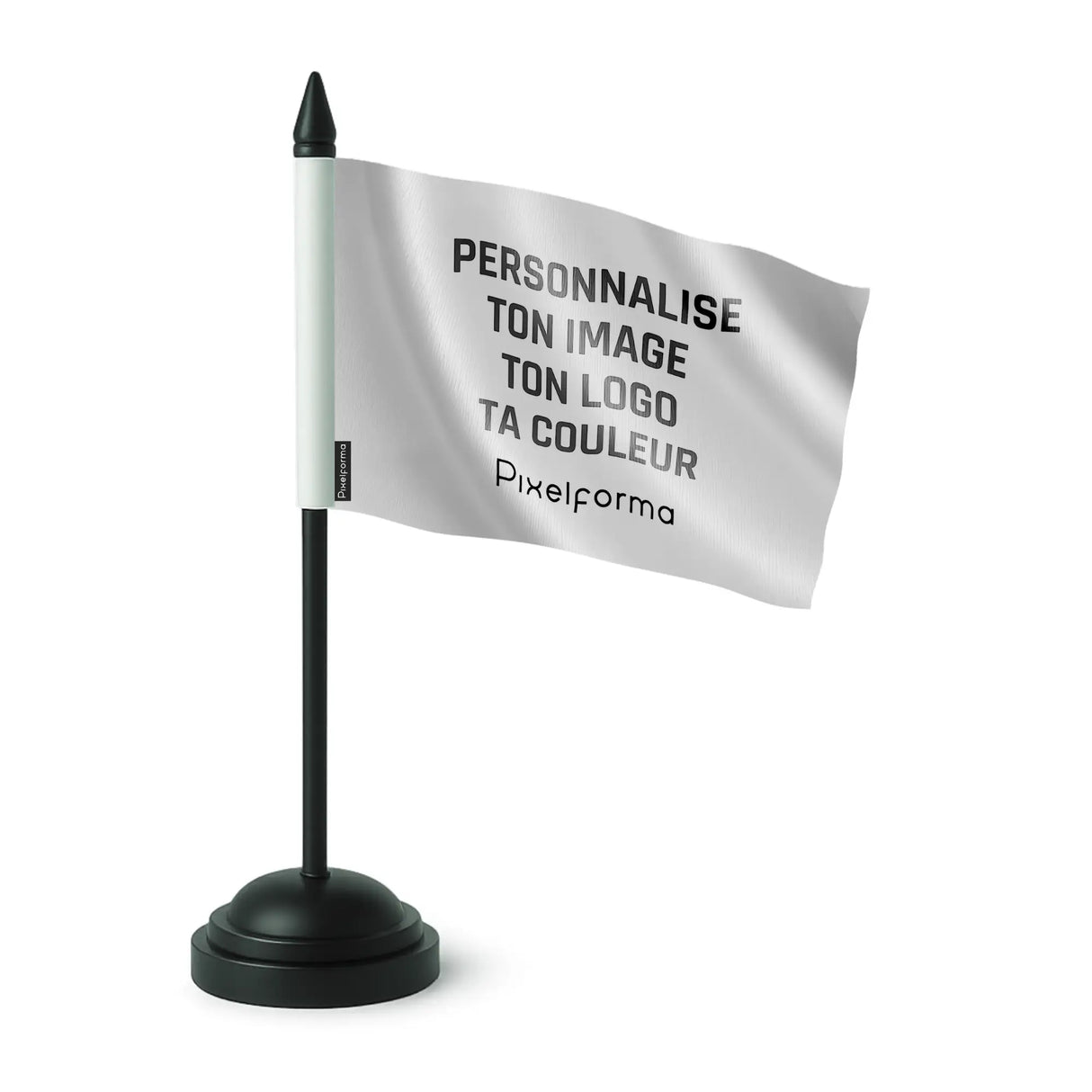 Drapeau de table france couleur noire unipolaire élégant
