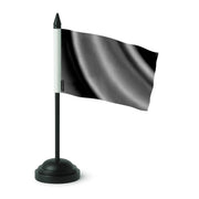 Drapeau de table france gris noir polyester socle plastique