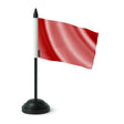 Drapeau de table france rouge clair polyester socle noir