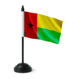 Drapeau de table guinée-bissau polyester socle plastique noir